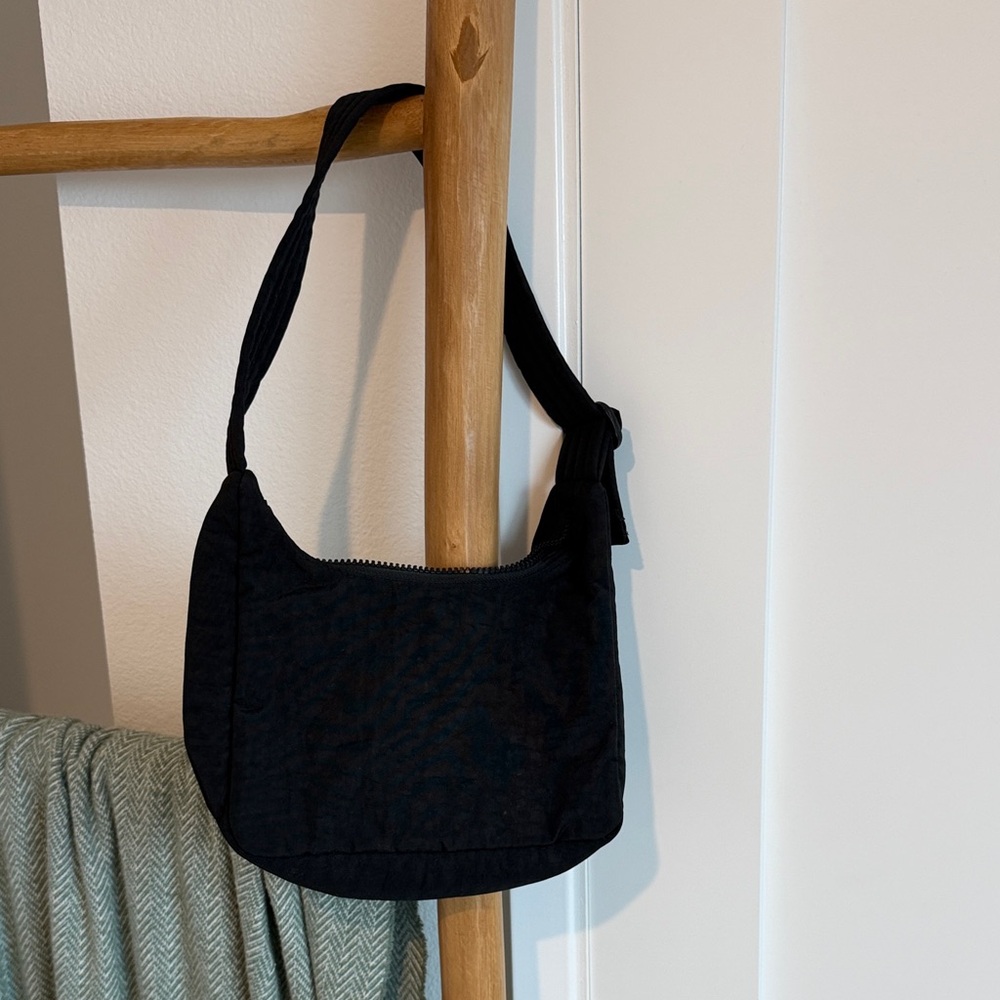 BAGGU Mini Nylon Black Shoulder Bag